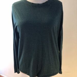 Green n Silver Lined Everyday LongSleeve Tee